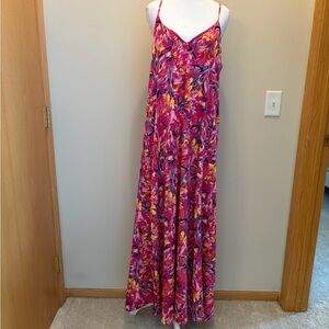 Beautiful Nicole Miller Pink Maxi Dress. Like New. Size L